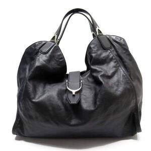 Gucci Soft Stirrup Shoulder Bag black leather